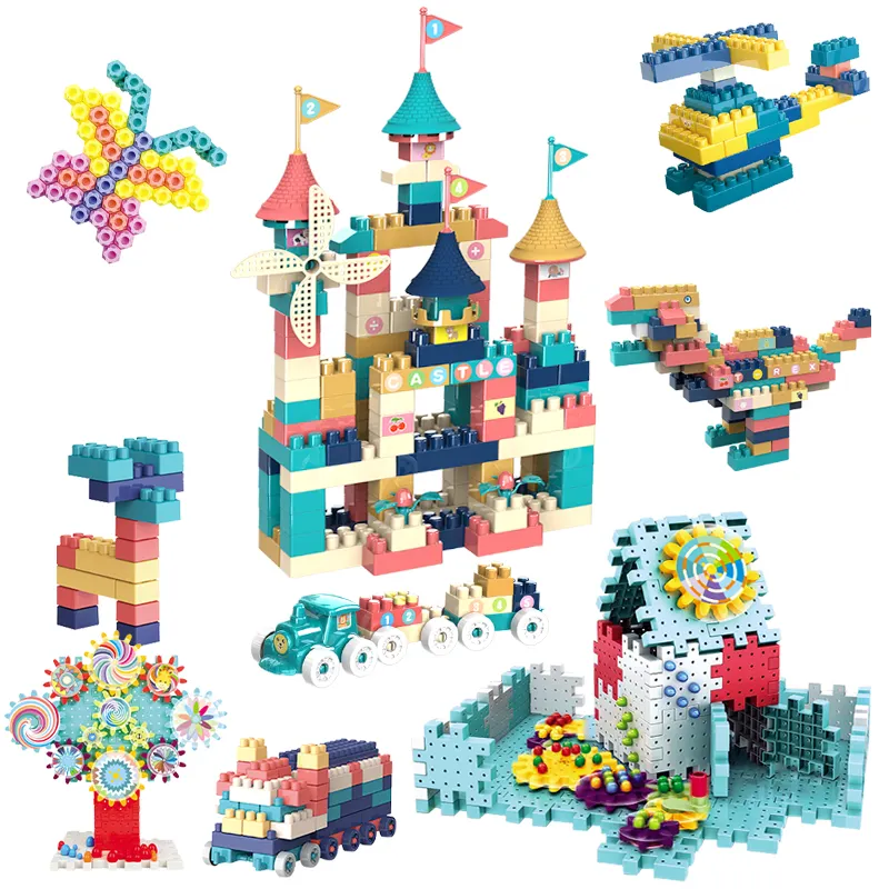 Divers blocs de construction pour enfants, assemblage d'engrenages, bricolage, jouets éducatifs pour enfants