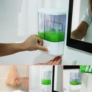 Wall-mounted <b>mini</b> <b>soap</b> dispenser/lotion dispenser, suitable for bathroom and kitchen use, double-headed shower gel dispenser. - Product Image 2