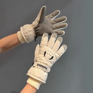 Winter Cartoon Puppy Ski Waterproof Thermal Fleece Lined Warm Snowboarding Windproof Cold-Proof Unisex <strong>Cute</strong> Fingerless <strong>Gloves</strong> - Product Image 2