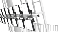 LECUSO 20m 30m 40m Poteau d'éclairage extérieur à mât haut avec marches de sécurité 500W 1000W Lampes LED solaires certifiées CE ISO9001 Garantie 10 ans