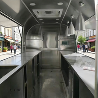 Chariot de cuisine mobile en aluminium personnalisable, grand camion de restauration, remorque alimentaire remorquable, camion à café, camion de snacks et de frites