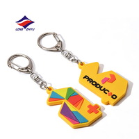 Longzhiyu – Porte-clés personnalisé 2D en PVC souple, silicone ou caoutchouc, avec logo, 20 ans d'expérience