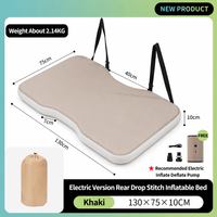 Matelas Gonflable de Voiture pour Siège Arrière en PVC Drop Stitch, Épaisseur 10cm, 130x75cm, Lit Gonflable avec Pompe Électrique pour Voyage en Voiture, Camping, Vente en Gros