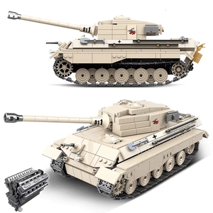QUANGUAN 100066 WW2 <span class=keywords><strong>King</strong></span> Tank Soldier Weapon DIY Plastic Educational Brick Sets Toys for Children Building Blocks - Product Image 1