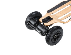 لوح تزلج جبلي (ماونتن بورد) كهربائي عالي السرعة من JIESEN بقوة 3500 واط*2 بمحرك حزام وبطارية 15 أمبير مدى 50 كيلومتر سطح خشبي من القيقب والخيزران - Product Image 4