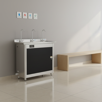 Distributeur d'eau sur pied en acier inoxydable pour usage commercial, intérieur/extérieur, filtration 5 étapes, réservoir d'eau froide 5L