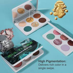 Paleta de Sombras de Ojos Vegana Suave, Paleta de Sombras de Ojos Colorida, Marca Privada, Paleta de Sombras de Ojos Multiusos Pigmentada de Lujo - Product Image 2