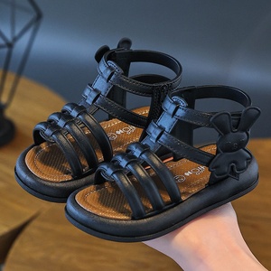 Girls' Roman Sandals 2026 Spring Summer New Korean Style Fashion Little Girl Children's Ankle Bootie <strong>Velcro</strong> Closure <strong>Shoes</strong> - Product Image 3