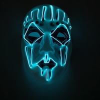 Masque Lumineux LED en PVC à Nœuds Vivants, Fourniture d'Usine, pour Pâques, Halloween, Costume d'Horreur, Scène, Ambiance de Carnaval