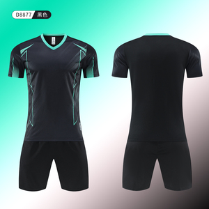 Vêtements de sport respirants à séchage rapide pour adultes, t-shirt et short imprimés avec logo pour l'<span class=keywords><strong>entraînement</strong></span> au football, collection été grande taille - Product Image 4