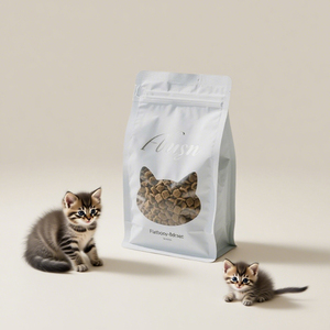 Cấp thực phẩm đáy phẳng túi màu trắng bên hông và túi nhựa có thể khóa lại tám bên với tất cả cửa sổ trong suốt rõ ràng - Product Image 1