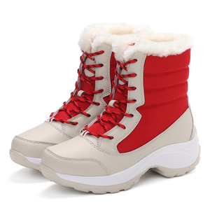 <span class=keywords><strong>Stivali</strong></span> da neve invernali taglie forti da donna impermeabili e caldi <span class=keywords><strong>con</strong></span> <span class=keywords><strong>cerniera</strong></span> anteriore in morbido cotone punta rotonda antiscivolo - Product Image 1