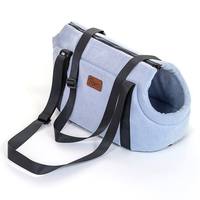 Sac de transport moderne pour animaux de compagnie avec tête en extérieur, sangle d'épaule réglable, matière Oxford respirante, fermeture à boucle pour chats et petits chiens, voyage en extérieur