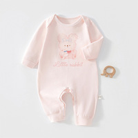 Combinaison pour bébé garçon et fille en coton doux, à épaules tombantes, à manches longues, motif ours, boutons à pression sur le bas, combinaison pour nourrisson