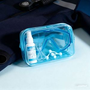 กระเป๋าเครื่องสำอางพีวีซีใสกันน้ำสำหรับเดินทาง - Product Image 3