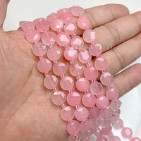 Perles plates rondes facettées hexagonales en gros, pas chères, pierres précieuses naturelles pour la fabrication de bijoux, 10x10x5mm