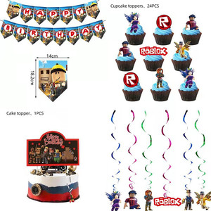 Vente en gros de jeux de robots sur le thème du monde, décoration de fête pour enfants, ballons pour décoration de gâteau et bannière, jouet pour enfants - Product Image 2