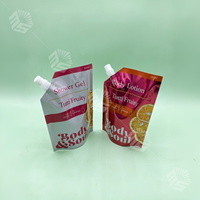 Herbruikbare drinkpakjes met opdruk, 250ML 500ML 1L, staande verpakkingen voor dranken en sappen, met uitgiettuit