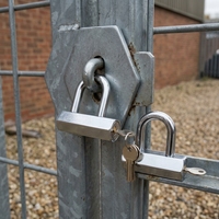 Cadenas en acier rhombique à six pans de 110 mm, antivol, étanche, avec anse renforcée, à clé, pour portail, remorque, entrepôt, vente en gros OEM