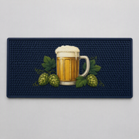 Tapis de bar en PVC souple personnalisable, résistant à l'eau, isolant thermique, écologique, certifié CE, accessoires de bar jetables pour utilisation en pub