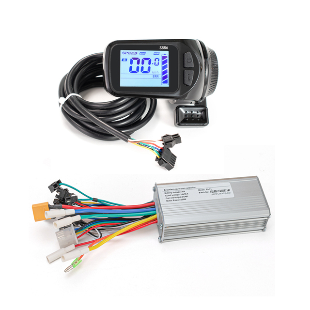 S886 24V-48V 250W 350W 500W E-Bike Controller Display Motorcycle LCD Display Meter for Ebike Scooter