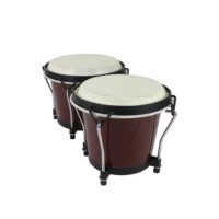 Best Bongo Drums 6.5" and 7.5" Congas Drums for Kids Adults Beginners Professional Wood Percussion Instrument