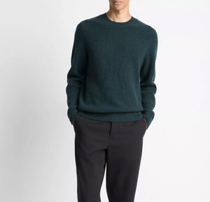 Áo len nam cổ tròn dệt kim trơn chất liệu len pha mềm mại, mẫu nhanh tùy chỉnh, số lượng đặt hàng tối thiểu thấp. - Product Image 4