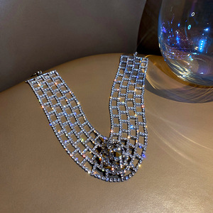 Ikat Leher Berlian Wanita, Kalung Choker Tulang Leher Rantai Berlian - Product Image 5