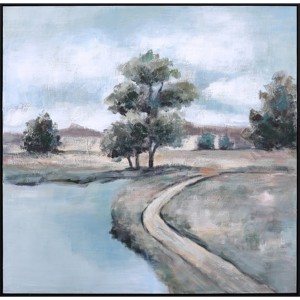 Offre Spéciale – Peinture à l'huile écologique faite à la main sur toile, Paysage Arbre et Rivière, <span class=keywords><strong>Art</strong></span> Texturé, Scène de Campagne, Décoration Intérieure - Product Image 2