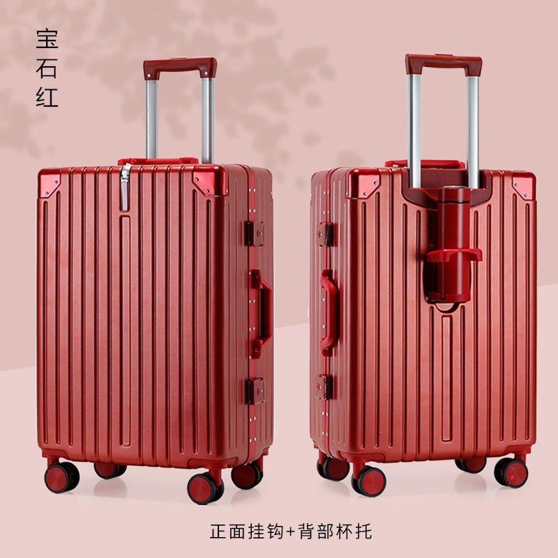 Rojo rubí [Portavasos con gancho y marco de aluminio de alta gama]