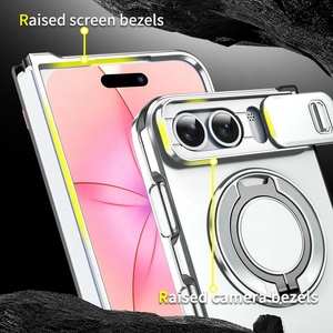 Étui de téléphone rotatif à 360 degrés pour iPhone <span class=keywords><strong>DUO</strong></span> 18 Pro Max avec protection coulissante pour l'objectif de l'appareil photo et support anneau - Product Image 3