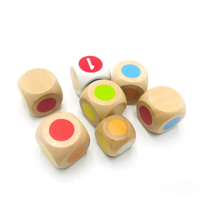 Wholesale Custom Game Wood Dice Wooden Printed Dice