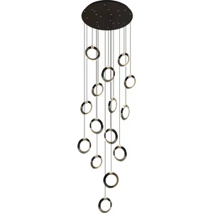 Lampu Gantung Loteng Hotel Vila Cincin Mewah Lampu Gantung Panjang Tangga Modern - Product Image 6