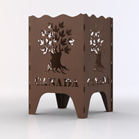 Nouveau design, vente en gros, foyer extérieur Kingjoy facile à assembler pour patio et camping, le meilleur foyer extérieur