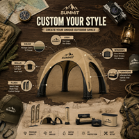 Tente gonflable hermétique personnalisée CATC |   Dôme de glamping haut de gamme pour événements et camping |   Auvent extérieur durable en Oxford 400D avec