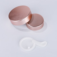 Tarro de crema facial para el cuidado de la piel, cosmético redondo de lujo, 5/10/15/20/30/50/60/100g, frasco de vidrio Rosa esmerilado personalizado