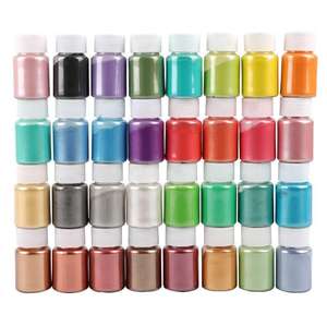 Poudre de mica scintillante de qualité alimentaire, 36 couleurs, pour boissons et décorations de gâteaux, 10 g, poussière lustrée <span class=keywords><strong>comestible</strong></span> dorée - Product Image 1