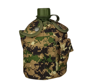 DFS27 Wholesales Promotion Camouflage Camping Outdoor Travel Portable 1L <b>Water</b> <b>Bottle</b> with Fabric Cover Bag and Molle <b>Clips</b> - Product Image 4