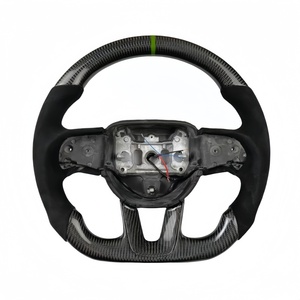 Volante de fibra de carbono Real apto para Dodge 2015 Charger Challenger volante de coche personalizado para Dodge <span class=keywords><strong>Durango</strong></span> para Jeep - Product Image 1