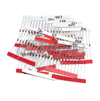 Lot de 140 diodes Schottky (3,3V-30V) 0,5W 1/2W, 14 types différents, 10 pièces de chaque (montage traversant DO-41)