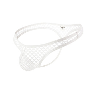 Men's Sexy Translucent Mesh <b>Thong</b> Large Mesh U Convex Hollow Fishnet T-<b>String</b> Breathable Factory Wholesale Underwear - Product Image 3