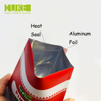 Bolsas de plástico personalizadas con cierre de cremallera para galletas, sellado trasero para comida, aperitivos, especias, papel de aluminio, embalaje, bolsita personalizada, bolsas de Mylar