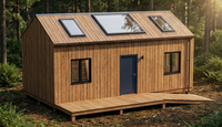 Villa préfabriquée de luxe à triple paroi isolée pour chalet alpin européen Airbnb avec structure en acier galvanisé antirouille