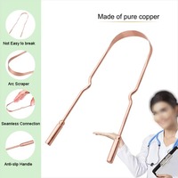 Grattoir et Nettoyeur de Langue en Cuivre Marque OEM Or Rose en Forme de U – Éliminateur Efficace de la Mauvaise Haleine pour Usage Domestique