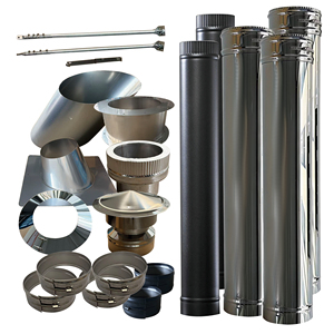 Kit per soffitto in acciaio inox a doppio strato <span class=keywords><strong>diametro</strong></span> 150mm/200mm, ricambi per stufe a legna, kit tubo fumario, set canna fumaria - Product Image 1