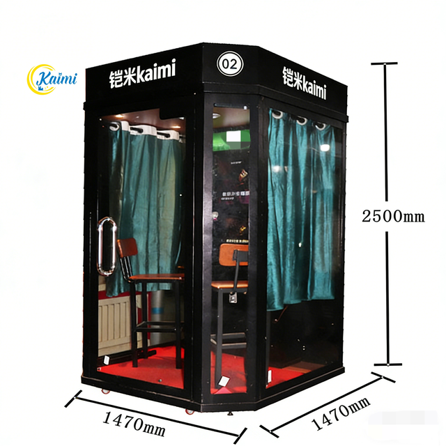 Mini Home KTV Karaoke Machine Coin Operated Mobile Singing Practice Room Soundproof Booth Metal Construction 1 Year for Reading