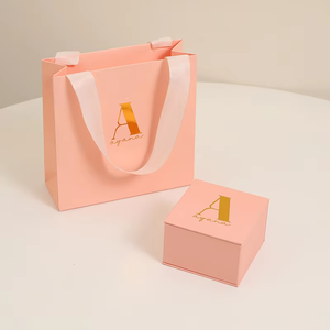 Factory Supply Book Style <b>Magnetic</b> Jewelry Box - Custom Logo Embossed Stamping Paperboard Packaging for Necklace - Product Image 2