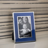 Cadre photo personnalisé en métal argenté avec dos en velours 4x6 5x7 pour la décoration intérieure