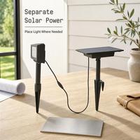 Projecteur solaire LED extérieur IP65 150-300LM avec panneau solaire CdTe à film mince et capteur de lumière en aluminium pour éclairage de jardin, cour et arbres
