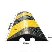 Rampes de vitesse jaunes 1 canal en PVC, protecteur de câble en caoutchouc, rampe en caoutchouc portable et mobile